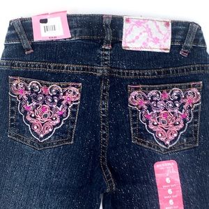 SONOMA NWT Sz 6 Glitter Boot Cut Girls Jeans
